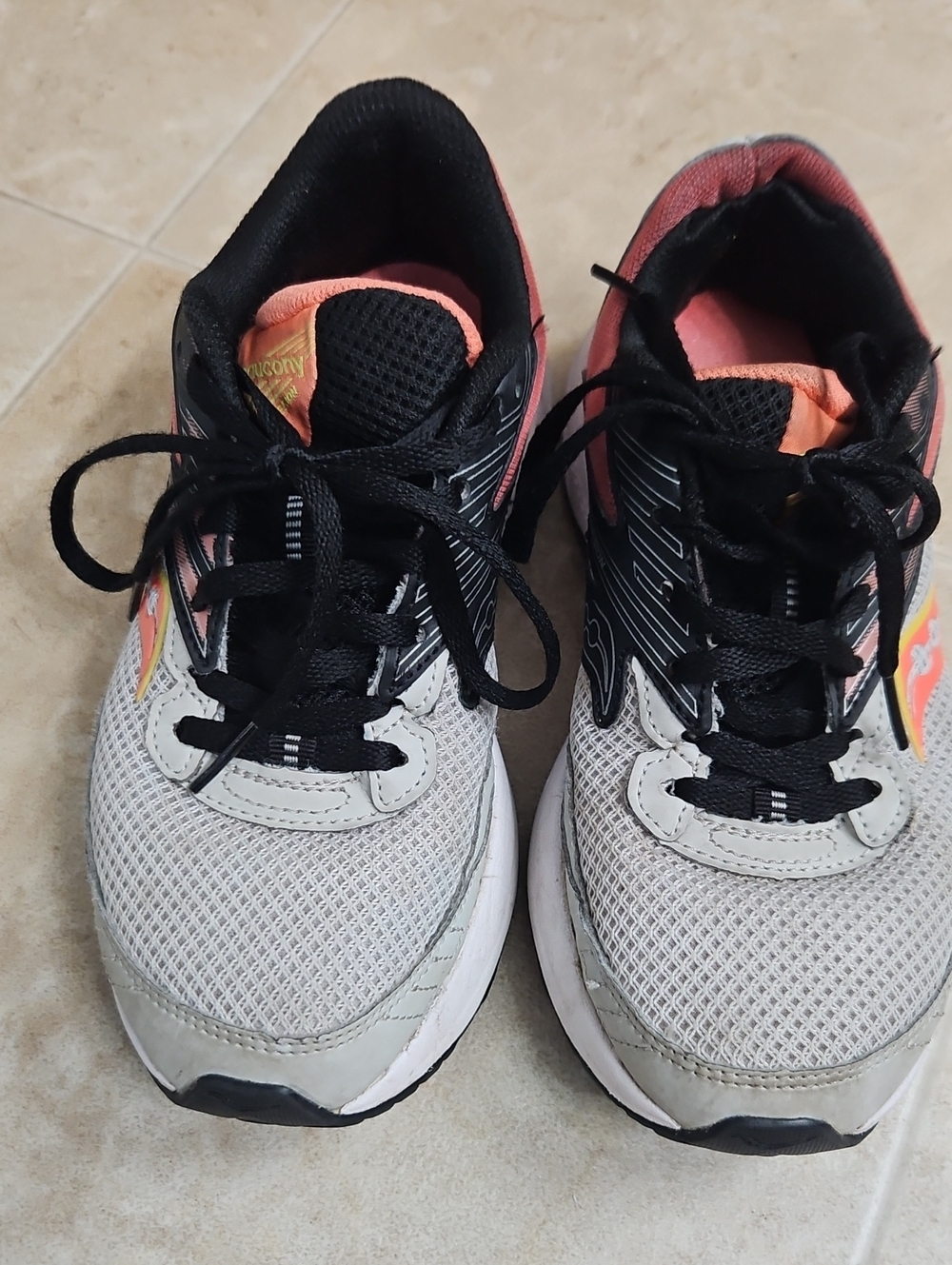 Saucony Women's Gray & Coral Running Shoes